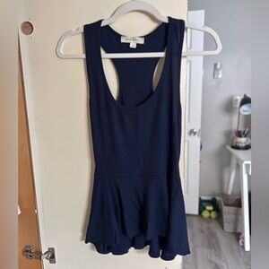 Nordstrom Navy Blue Peplum Tank